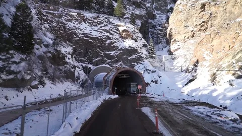 Scene of U.S. Air Force Cheyenne Mountain Air Force Station - 2015 Stock Footage 86394979