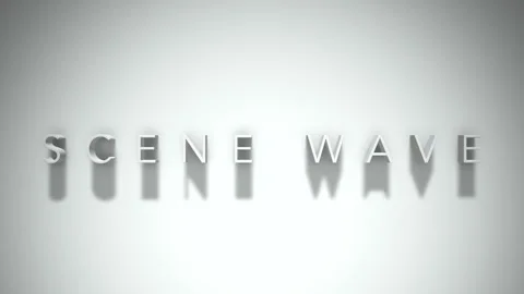 Scene wave 3D title animation with shadows on a white background Stock Footage 297455537