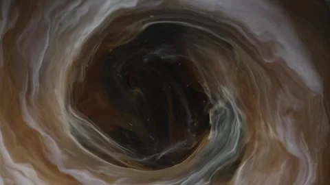 A scene where coffee is mixed with milk Stock Footage 313815727