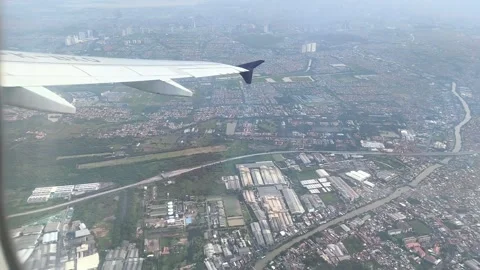 A scene from a window airplane Stock Footage 336675056