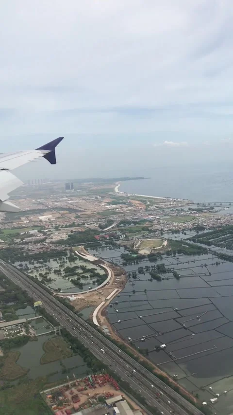 The scenery above the airplane. Stock Footage 234080995