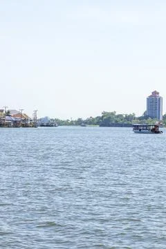 Scenery of the Chao Phraya River Stock Photos