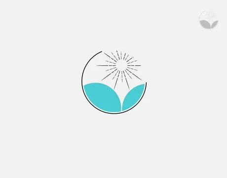 Scenery Circle logo on white background in vector illustration Stock Illustration