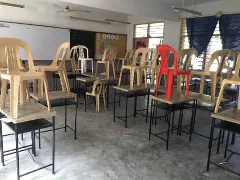 Scenery in the classroom Stock-Fotos