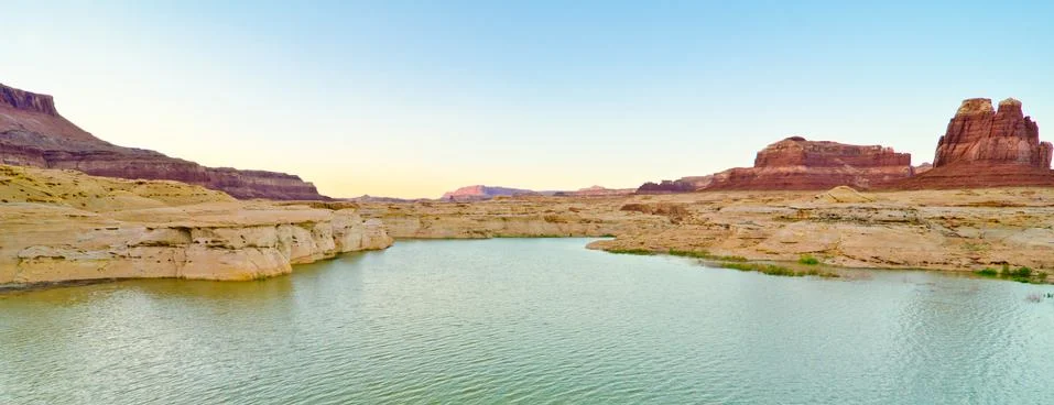 Scenery on the dirty devil river, glen canyon, ut Stock Photos