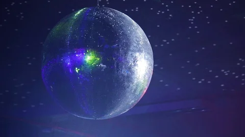 Scenery of a disco. disco ball light fixtures. concert. scene Видео 104370455