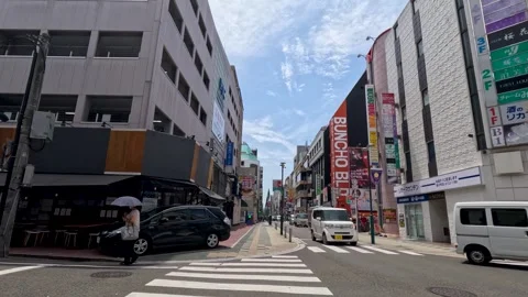 Scenery of downtown Sendai Stock Footage 245474324