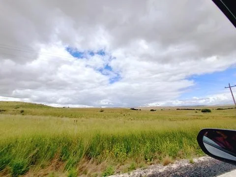 Scenery field and clouds Foto stock