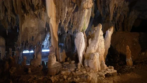 Scenery of a limestone cave 8k realtime Stock-Footage 157803706