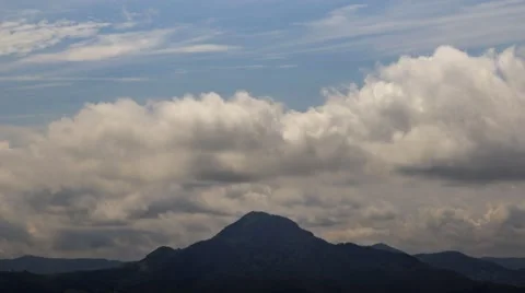 Scenery of mountain moment was going to rain., timelapse 4k Stock Footage 54474053
