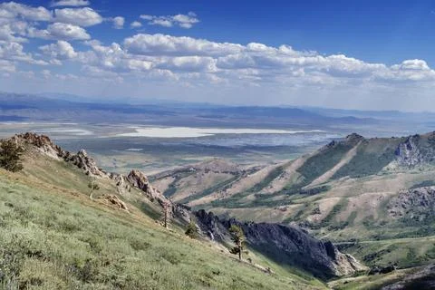 Scenery with mountains, Ruby Crest National Recreation Trail, Elko, Nevada, USA Stock Photos