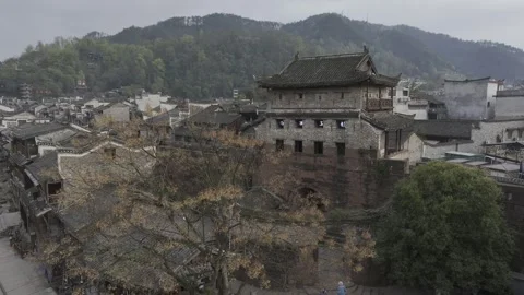 Scenery ofTuojiang River in Fenghuang Ancient Town, Xiangxi, Hunan china Stock Footage 307012824