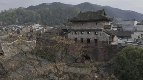 Scenery ofTuojiang River in Fenghuang Ancient Town, Xiangxi, Hunan china Stock Footage 307012831