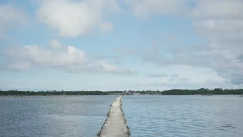 Scenery of path in ocean in Philippines Video stock 325415656