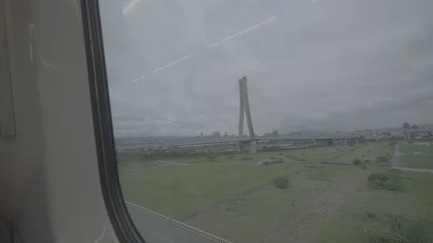 Scenery of rural area in the train Stock Footage 95165452