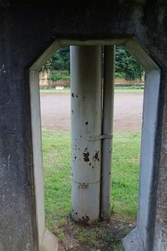 The scenery seen from the concrete structure. Stock Photos