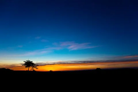 Scenery in the sunrise Stock Photos