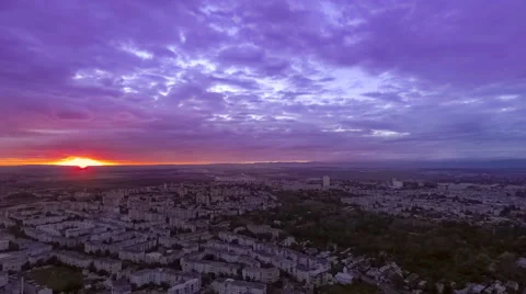 Scenery sunset over the city Stock Footage 68327919