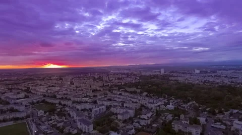 Scenery sunset over the city Stock Footage 68328364