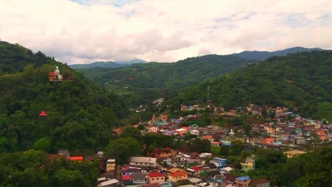 Scenery video of the border between Thailand and B Stock Footage 253057616