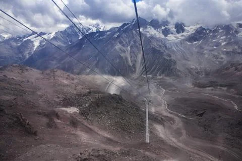 Scenery View from Funicular Cabin Stock Photos