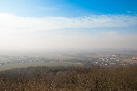 The scenery view from the hill Stock Photos