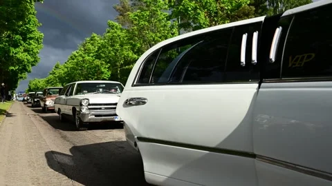 Scenes from the 2026 Power Start of Summer Meet Cruising Event in Hässleholm. Stock Footage 336027050