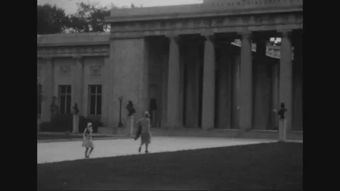 Scenes Albert Breen Family enter an ancient building - 1929 Stock Footage 106241967