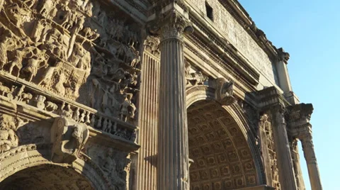 Scenes of the Arch of Titus in Rome (7 of 7) Stock Footage 32207063