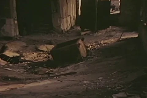 Scenes of blast effect on buildings in Hiroshima - 1946 Stock Footage 103371963
