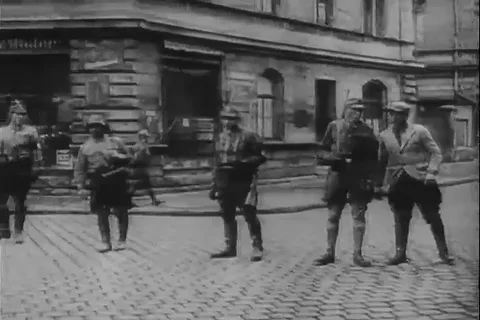 Scenes of citizens being harassed and punished by police - 1939-1945 Stock Footage 99982432