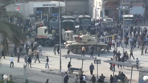 Scenes of clashes between protesters and police forces Stock Footage 114804673