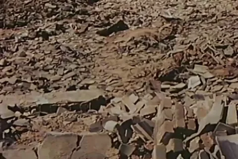 Scenes of damaged areas due to blast effects in Hiroshima - 1946 Stock Footage 103372074