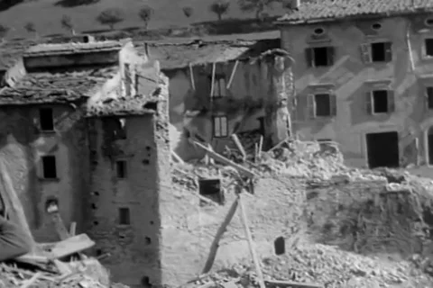Scenes of debris during war - 1944 Stock Footage 93020641