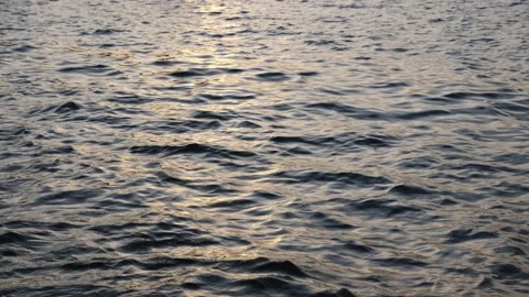 Scenes with dim light, surging waves on the surface of the sea, smooth surfaces 스톡 동영상 130903305