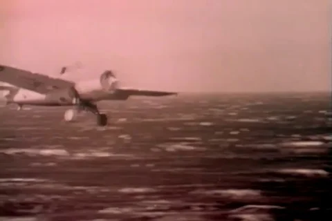 Scenes of Dive bomber, Carrier fighter and Carrier fighter in flight - 1971 Stock Footage 102190424