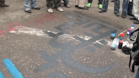 Scenes of Egyptian unity during the revolution Stock Footage 114760929