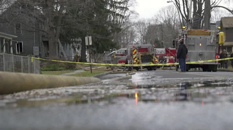 Scenes from a House Fire (2 of 12) Stock Footage 45325445