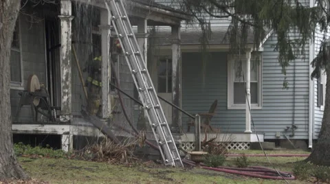 Scenes from a House Fire (5 of 12) Stock Footage 45323034