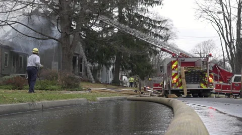 Scenes from a House Fire (7 of 12) Stock Footage 45323234
