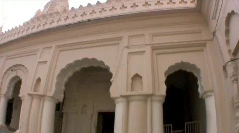 Scenes from inside a Jain Temple in India Stock Footage 486229