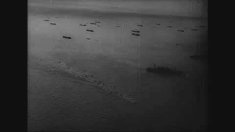 Scenes of landing and airborne operations - 1944 Stock Footage 89968775