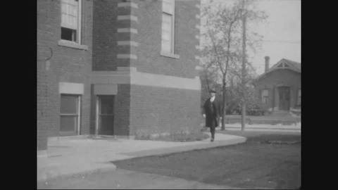 Scenes of men walks around the town in Palestine Park - 1929 Stock Footage 106242096