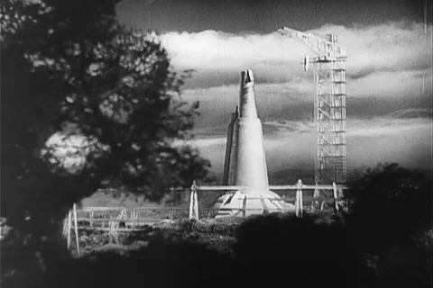 Scenes of missile launch - 1945 Stock Footage 106381383