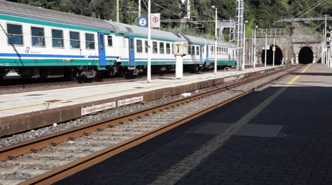 Scenes of the Monterosso Train Station (3 of 5) Stock Footage 32135586
