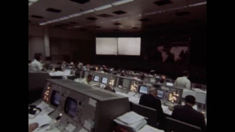 Scenes of NASA control room activities d... | Stock Video | Pond5