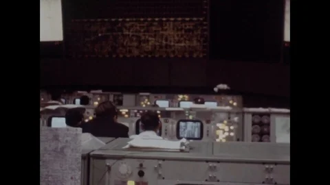 Scenes of NASA control room activities d... | Stock Video | Pond5