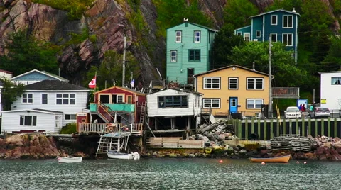 Scenes of Newfoundland Lower Battery Stock Footage 53193565