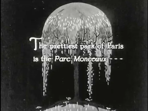 Scenes of Parc Monceaux and the Caf? de la Paix, in Paris, France, 1919. Stock Footage 75754079