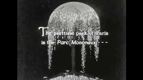 Scenes of Parc Monceaux and the Cafﾎ de la Paix, in Paris, France, 1919. Stock-Footage 143839620